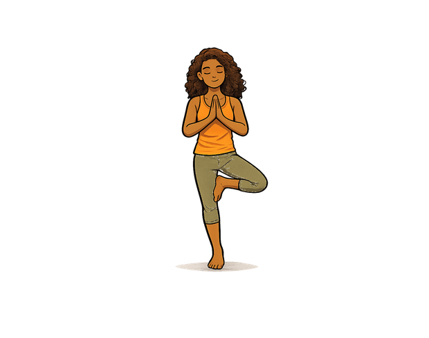 Woman leaning forward standing on one leg